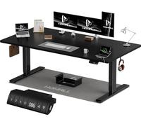 Homall Bureau Assis Debout Électrique 180x80 cm Bureau Réglable en Hauteur avec Fonction Mémoire et Système Anti-Collision, avec Plateau de Gestion des Câbles