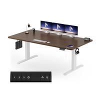 Homall Bureau Assis Debout Électrique200 x 80 cm,Bureau Réglable en Hauteur avec Fonction Mémoire et Système Anti-Collision, avec Plateau de Gestion des Câbles