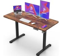 Homall Bureau électrique réglable en Hauteur avec Gestion des câbles et Port de Charge USB, Hauteur réglable de 73 à 118 cm, 2 hauteurs de mémoire pour Bureau (Marron, 120 x 60 cm)