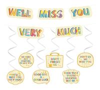 HOMANGA Décorations de fête d'adieu, kit de fournitures de fête pour sortir, « We 'll Miss You Very Much » décorations, idéal pour la retraite, le changement d'emploi, la fête de départ de collègue