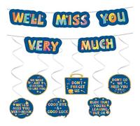 HOMANGA Décorations de fête d'adieu, kit de fournitures de fête pour sortir, « We 'll Miss You Very Much Decorations, excellent pour la retraite, le changement d'emploi, la fête de départ de collègue