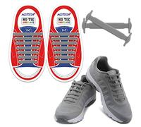 Homar No Tie Lacets pour les enfants et adultes - Best in Sports Fan Lacets imperméables Silicon Flat élastiques Lacets de sport course de chaussures pour Shoes Sneaker Conseil Bottes et Souliers (Kid Size Gray)