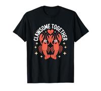 Homard amusant à griffer ensemble dessin animé plage amoureux de l'été T-Shirt
