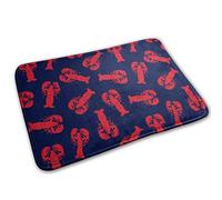 Homard Rouge Paillasson D'Entree Anti-Salissures Welcome Paillassons Doux Tapis De Bain pour Chambre Baignoire Extérieur 40X60Cm