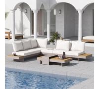 Homary Fauteuil de Jardin Pivotant 360°, Cadre Aluminium | Organisation libre des modules, confort quotidien, coin conversation facile à personnaliser