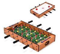 HOMASIS 2 en 1 Table Multijeux en Bois pour Enfant, Baby-Foot, Air Hockey de Table, Table de Jeu de Football pour la Maison, Le Bar, Le Bureau, pour Enfants de 4 Ans+