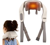 HOMASIS Masseur Cervical Électrique, Massage Dos et Cou Épaules avec Chauffage, Appareil de Massage Profond 4D, 2 Niveaux de Vitesse et de Température, Cadeaux Pour Maman, Papa