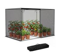 HOMASIS Serre de Jardin 310 x 200 x 200 CM avec Filet de Protection, Structure en Métal, Portes Enroulable, Cage de Culture pour Plantes pour Fruits, Légumes, Fleurs, Sac de Transport Inclus