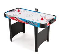 HOMASIS Table d'air Hockey en Bois pour Enfants et Adultes, Table de Jeux intérieur avec Tableau d'Affichage LED et Puissant Moteur 12 V, 2 Palets et 2 Patins, Jeu Familial pour Tous Ages