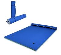HOMASIS Tapis Flottant en Mousse XPE pour 1/4/6 Personnes, Matelas Flottant Piscine Enroulable, Hamac Adulte pour Bain de Soleil, Activités Nautiques,Mer, Charge 60/100/400 kg (Bleu, 270 x 180 cm)