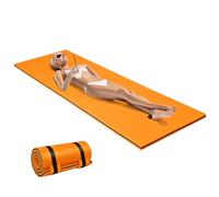 HOMASIS Tapis Flottant en Mousse XPE pour 1/4/6 Personnes, Matelas Flottant Piscine Enroulable, Hamac Adulte pour Bain de Soleil, Activités Nautiques, Mer, Charge 60/100/400 kg (Orange, 220 x 66 cm)