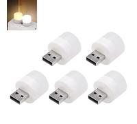 Homaskylynn USB Night Light Keyboard Eye Protection Reading Light Mini 5V Led Night Lighting for Computer Reading Work Portable Acrylic Smartphones Mobile Socket(5pcs)