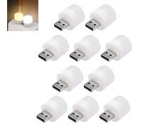 Homaskylynn USB Night Light Keyboard Eye Protection Reading Light Mini 5V Led Night Lighting for Computer Reading Work Portable Acrylic Smartphones Mobile Socket(10pcs)
