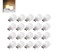 Homaskylynn USB Night Light Keyboard Eye Protection Reading Light Mini 5V Led Night Lighting for Computer Reading Work Portable Acrylic Smartphones Mobile Socket(20pcs)