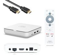 Homatics Box R 4K UHD Android TV Media Player Blanc avec télécommande vocale