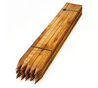 Homatz Lot de 10 piquets de jardin carrés en bois de 30 cm de long - Bois traité sous pression pour support de plantes et d'arbres - Piquets de 2,5 cm d'épaisseur