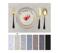 Homaxy Lot de 4 sets de table lavables et imperméables - Double face - En cuir antidérapant - Jolis sets de table - Beige