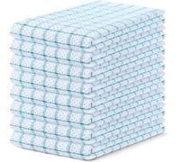 Homaxy Lot de 8 torchons de cuisine 100 % coton, 38,1 x 63,5 cm, tissage gaufré, super doux et absorbants pour sécher la vaisselle, bleu sarcelle