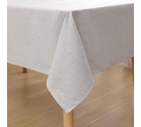 Homaxy Nappe de Table Aspect Lin Nappe Rectangulaire 130 x 160 cm Nappe Exterieur Imperméable Anti-tâche Protection de Table pour Salle à Mangerr,Jardin - Gris Clair
