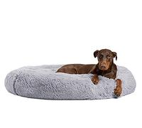 Homay Lit Moelleux Rond pour Chien Extra Large Lavable avec Coussin,Deluxe Panier Chien Coussin Panier Donut lit pour Chien Grande Taille …