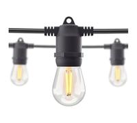 Hombli Guirlande Lumineuse Extérieure Intelligente avec 10 Ampoules | Lumière Blanche Chaude Réglable pour Jardin, Terrasse, Balcon | Luminosité Ajustable, 2700K | Commande Vocale | Étanche IP65