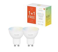 Hombli Lot de 2 Ampoules Intelligentes | GU10 Lumière Blanc Chaud à Blanc Froid Dimmable | 4,5W, 300 Lumens, CCT | Installation Facile | Commande Vocale | Compatible avec Google, Alexa & Siri
