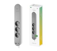 Hombli Smart Multiprise avec 3 Prises AC & 2 Sorties USB | Multiprise Wi-FI avec Protection Contre Les Surtensions & Protection Enfant | Montage Mural | Câble de 1,5m | Compatible avec Alexa & Google