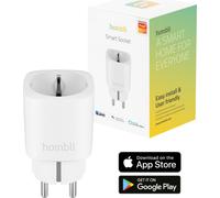 Hombli Smart Plug - 220V - WiFi - Fonction minuterie - Compatible avec Amazon Alexa et Google Home - Contrôlé par l'application Hombli - 1 pièce - Blanc