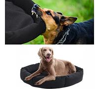 HOMBYS Lit pour chien à l'épreuve de la mastication, lit pour chien indestructible pour mâcheurs agressifs, grand lit rond durable et résistant, lit orthopédique imperméable pour chien de grande taille, 91,4 x 71,1 x 17,8 cm, lavable en machine