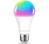Homcloud Ampoule A70 Smart Wi-Fi Intelligente LED Multicouleure + blanc CCT E27 dimmable, 11W, 1050 Lumens, contrôle avec l’application, Alexa ou Google