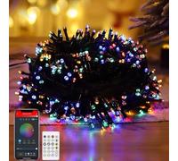 Homcloud Chaîne Smart LED RGB avec IC 20M 200 LED, lumières décoratives, télécommande, mode musique, pour usage intérieur et extérieur, Wi-Fi+Bluetooth, compatible avec Alexa, Google