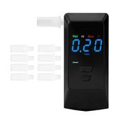 Homcoice Ethylotest Electronique avec 8 Embouts buccaux, Alcootest Portable avec Rechargeable USB, Ethylomètre de précision de qualité Professionnelle, pour Un Usage Personnel et Professionnel