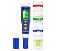 Homcoice pH Chlore Mètre Piscine 5-en-1, Chlore Total Meter | ORP H₂ Température Meter rapide précise, Hydrogénomètre, Testeur Qualité Eau pour eau potable, aquarium, spa, hydroponie