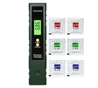 Homcoice PH Mètre Numérique avec Simulation Bande Tournesol et Mesure Température, Testeur pH précision 0,01 avec compensation automatique température pour, piscines, eau potable, aquariums, hydropon