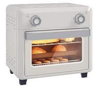 HOMCOM 10L Friteuse sans huile mini four à air chaud à 360º air fryer 1 000 W four électrique avec température réglable 80°C-230°C minuterie écran tactile 5 accessoires passe au lave-vaisselle, crème