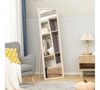 HOMCOM 160 x 50 cm Miroir en Pied, Polyvalent, Design Rectangulaire avec Cadre, Blanc