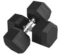HOMCOM 2 x 4/5/6/8/10/12,5/15/20 Kg Ensemble d'Haltères Courtes Noir | Haltères Musculation, Entraînement Musculaire, Haltérophilie, Métal Caoutchouc, Fitness pour Homme Femme