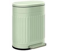 HOMCOM 20 Litre Pedal Bin, Fingerprint Proof Kitchen Bin with Soft-close Lid, Metal Rubbish Bin with Foot Pedal and Removable Inner Bucket, Light Green (poubelle en métal avec pédale et seau