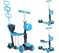 HOMCOM 3 en 1 Trottinette pour Enfants Trottinette 3 Roues Évolutive Bleu