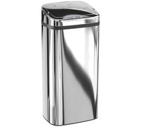 HOMCOM 40L Poubelle à ouverture et fermeture automatiques, Argenté