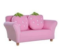 Homcom 55-0014 enfants/de fauteuil/chaise Soft/enfants/Double/Canapé neuf (aux fraises Canapé)