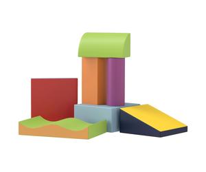 HOMCOM 7PCS Module motricité bébé parcours motricité bébé en mousse EPE pour enfants d'âge préscolaire, multicolore