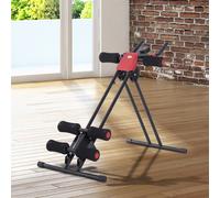 HOMCOM Appareil de Fitness Abdominal Musculation Pliable Réglable à 6 Niveaux Résistance avec Compteur LCD Acier Noir