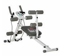 HOMCOM Appareil pour abdominaux 2 en 1, appareil pour abdominaux avec banc pour abdominaux réglable, appareil d'entraînement réglable en hauteur avec affichage LCD