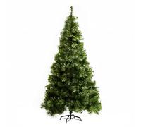 HOMCOM Arbre de Noël Artificiel 2,1 m Sapin de Noël 505 Branches Branches denses Montage Facile Sapin de Noël Authentique avec Support métallique Pet Métal Vert Ø90 x 210 cm