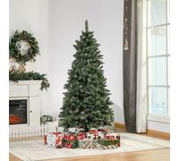 HOMCOM Sapin de Noël Artificiel Aspect enneigé 180H cm 50 Pommes de pin 718 Branches épines Imitation Nordmann Grand réalisme