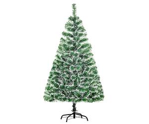 HOMCOM Arbre de Noël Artificiel scène de Neige Ø 75 x 150H cm 416 Réplique d'une Branche d'épine Nordmann Grand Réalisme