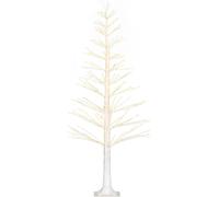 HOMCOM Arbre lumineux artificiel de 150 cm avec 600 LED, arbre de Noël à LED, décoration de Noël pour Noël, anniversaire, mariage, intérieur et extérieur Blanc