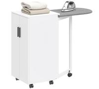 HOMCOM Armoire à Planche à Repasser Pliante 2 Portes 99,5x43x83cm Blanc
