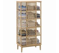 HOMCOM Armoire Chambre Penderie en Bambou 80x47,3x175 cm Bois Naturel